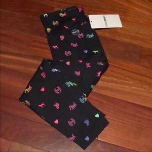 ❤️LAST ONE! NWT VS PINK HTF RAINBOW LOGO LEGGINGS